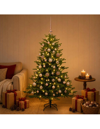 Albero di Natale Artificiale con Palline 120 cm 150 LED