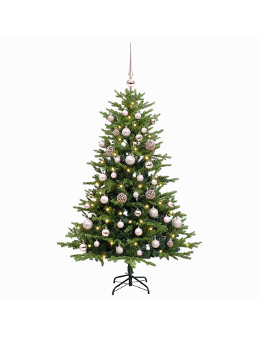 Albero di Natale Artificiale con Palline 120 cm 150 LED