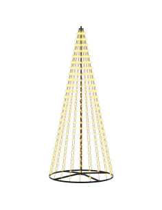 Albero di Natale LED 235 cm 500 LED Bianco caldo Ferro Nero 2