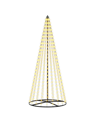 Albero di Natale LED 235 cm 500 LED Bianco caldo Ferro Nero