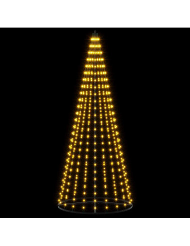Albero di Natale LED 235 cm 500 LED Bianco caldo Ferro Nero