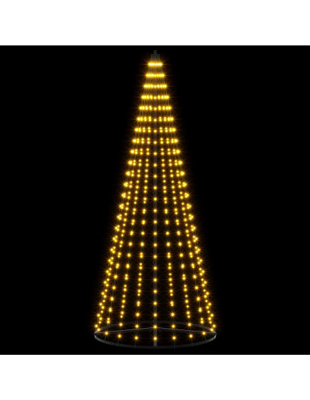 Albero di Natale LED 235 cm 500 LED Bianco caldo Ferro Nero