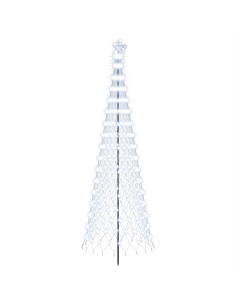 Albero di Natale LED 300 cm 350 LED Bianco freddo Ferro Nero 2