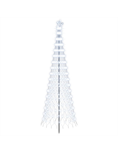 Albero di Natale LED 300 cm 350 LED Bianco freddo Ferro Nero