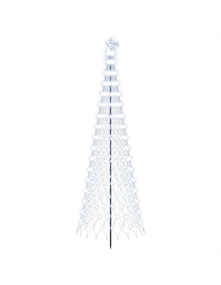 Albero di Natale LED 300 cm 350 LED Bianco freddo Ferro Nero