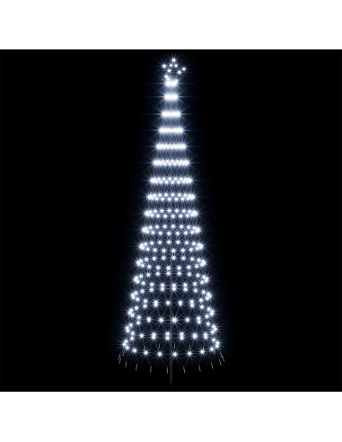 Albero di Natale LED 300 cm 350 LED Bianco freddo Ferro Nero