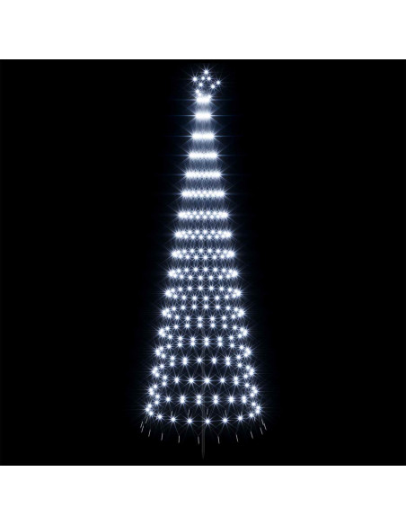 Albero di Natale LED 300 cm 350 LED Bianco freddo Ferro Nero