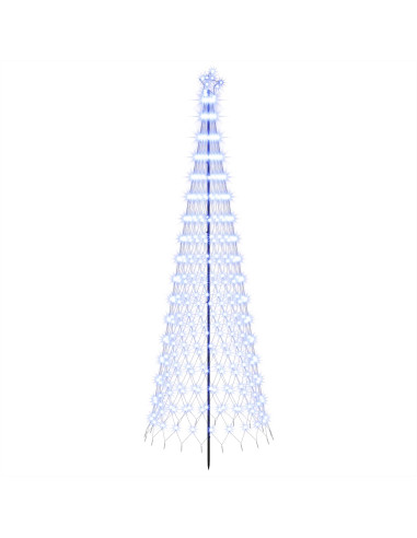 Albero di Natale LED 300 cm 350 LED Blu Ferro Nero