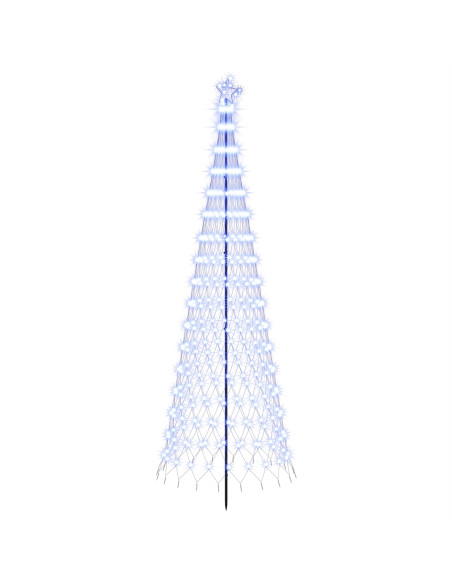 Albero di Natale LED 300 cm 350 LED Blu Ferro Nero