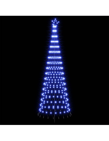 Albero di Natale LED 300 cm 350 LED Blu Ferro Nero