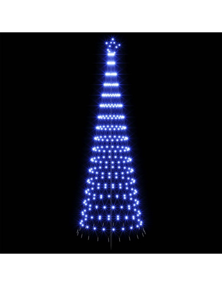 Albero di Natale LED 300 cm 350 LED Blu Ferro Nero