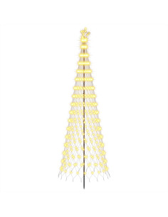 Albero di Natale LED 300 cm 350 LED Bianco caldo Ferro Nero 2