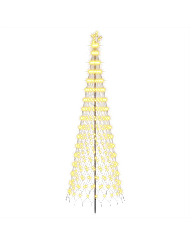 Albero di Natale LED 300 cm 350 LED Bianco caldo Ferro Nero