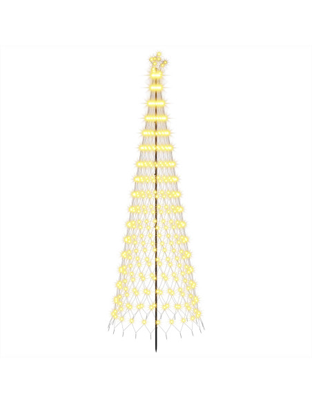 Albero di Natale LED 300 cm 350 LED Bianco caldo Ferro Nero