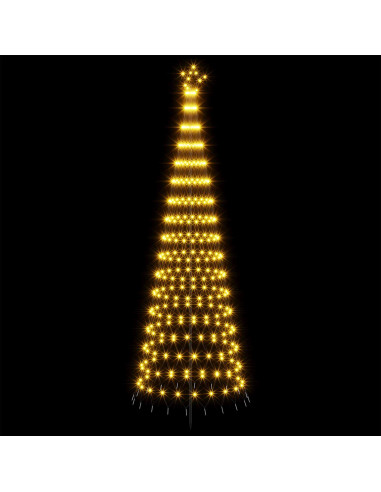 Albero di Natale LED 300 cm 350 LED Bianco caldo Ferro Nero