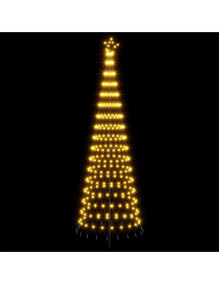 Albero di Natale LED 300 cm 350 LED Bianco caldo Ferro Nero