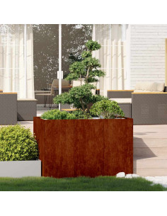 Fioriera Arrugginita 120x80x80 cm in Acciaio Corten