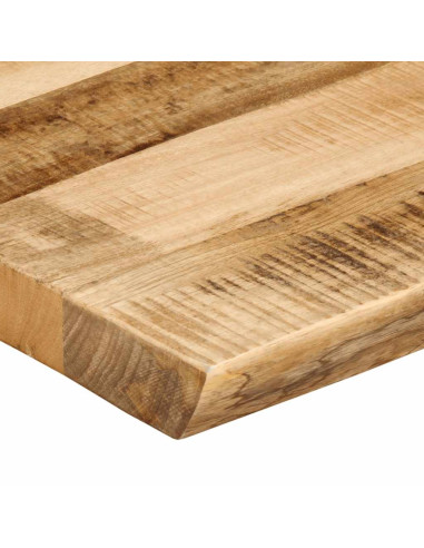Piano Tavolo Bordi Vivi 70x40x2,5cm Legno Massello Mango Grezzo