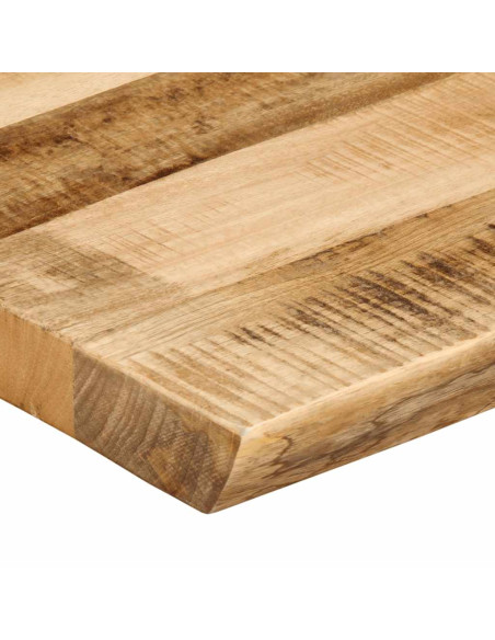 Piano Tavolo Bordi Vivi 70x40x2,5cm Legno Massello Mango Grezzo