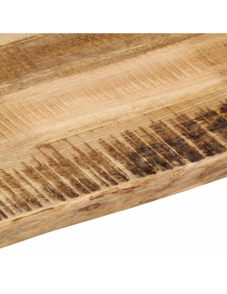 Piano Tavolo Bordi Vivi 70x40x2,5cm Legno Massello Mango Grezzo