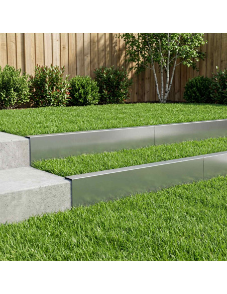 Profilo di copertura per giardino 10 pz 100 x 5 x 15 cm