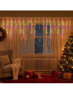 Tende di luci 210 LED Multicolore 500 x 72 cm