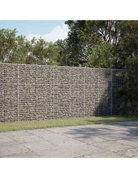 Gabione con filo da 3,5 mm e rete da 5x2,5 cm 250x30x150 cm