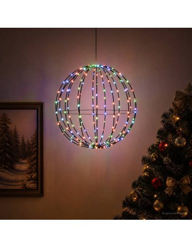 Luce a punta di Natale 192 LED RGB Diametro 60 x 63 cm