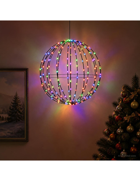 Luce a punta di Natale 120 LED RGB Diametro 40 x 42 cm