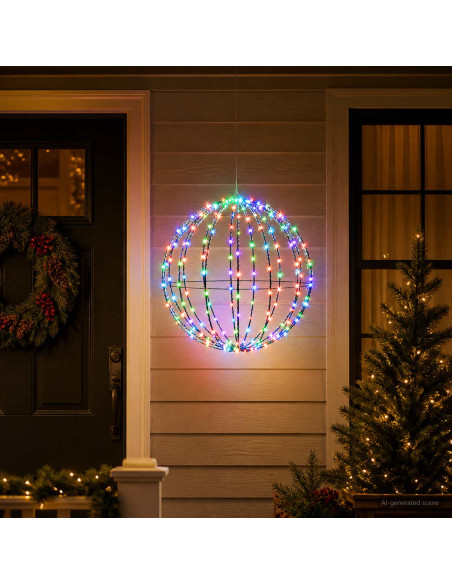 Luce a punta di Natale 192 LED Multicolore Diametro 60 x 63 cm
