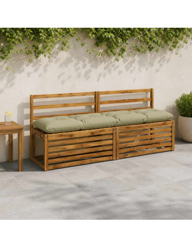 Cuscini per Panchina VIANEN 2 pz 100% Poliestere Verde chiaro