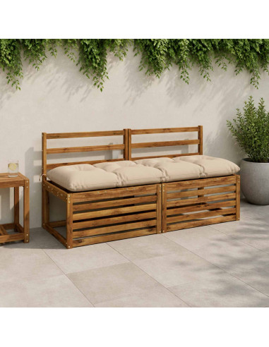 Cuscini per Panchina VIANEN 2 pz 100% Poliestere Crema