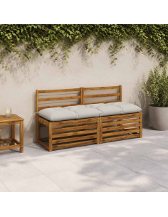 Cuscini per Panchina VIANEN 2 pz 100% Poliestere Bianco