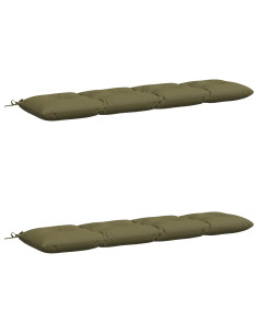 Cuscini per Panchina VIANEN 2 pz 100% Poliestere Verde Oliva 2