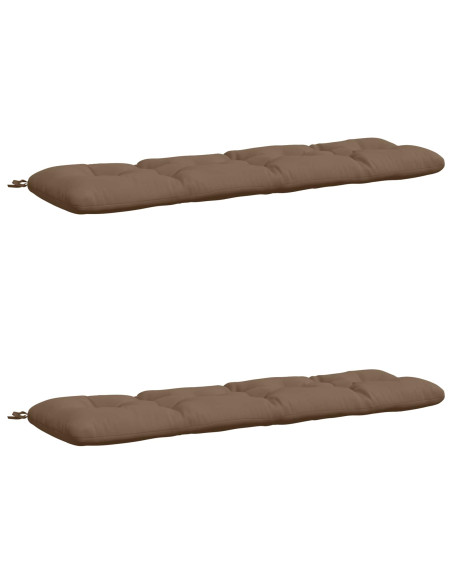Cuscini per Panchina VIANEN 2 pz 100% Poliestere Tortora