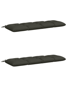 Cuscini per Panchina VIANEN 2 pz 100% Poliestere Antracite 2