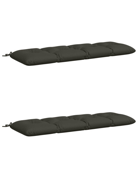 Cuscini per Panchina VIANEN 2 pz 100% Poliestere Antracite