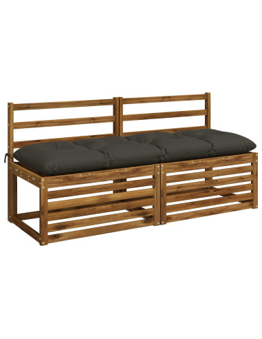 Cuscini per Panchina VIANEN 2 pz 100% Poliestere Antracite