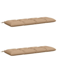 Cuscini per Panchina VIANEN 2 pz 100% Poliestere Sabbia 2