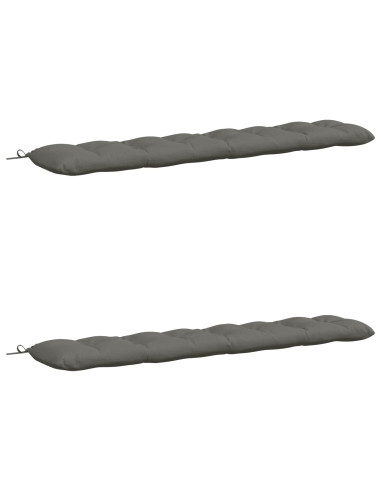 Cuscini per Panchina VIANEN 2 pz 100% Poliestere Grigio