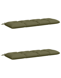 Cuscini per Panchina VIANEN 2 pz 100% Poliestere Verde Oliva 2