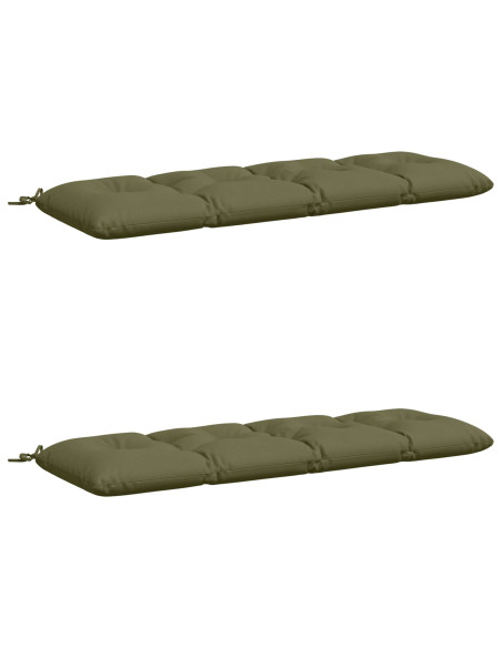 Cuscini per Panchina VIANEN 2 pz 100% Poliestere Verde Oliva