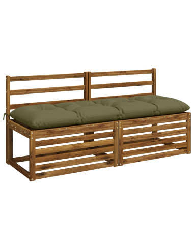 Cuscini per Panchina VIANEN 2 pz 100% Poliestere Verde Oliva