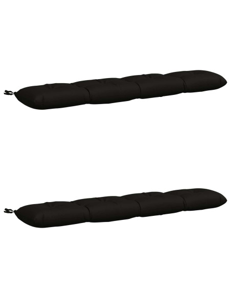 Cuscini per Panchina VIANEN 2 pz 100% Poliestere Nero