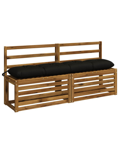 Cuscini per Panchina VIANEN 2 pz 100% Poliestere Nero