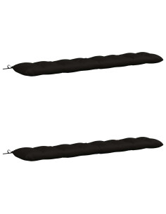 Cuscini per Panchina VIANEN 2 pz 100% Poliestere Nero 2