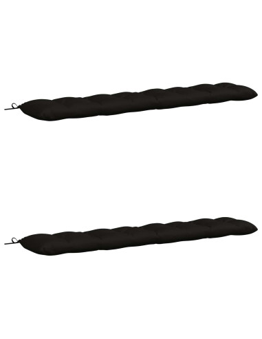 Cuscini per Panchina VIANEN 2 pz 100% Poliestere Nero