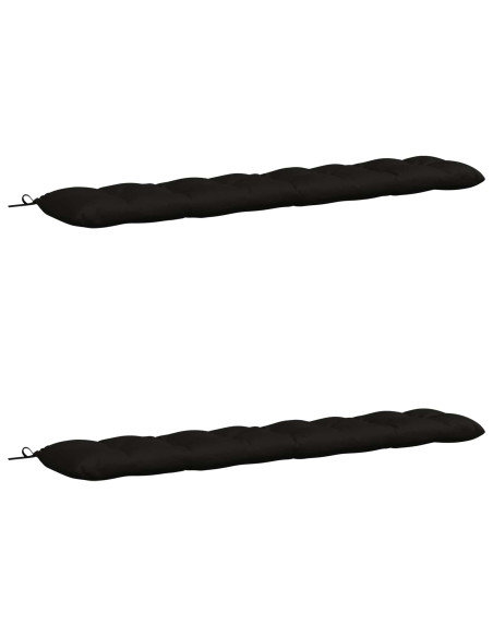 Cuscini per Panchina VIANEN 2 pz 100% Poliestere Nero