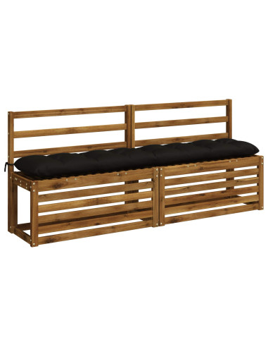 Cuscini per Panchina VIANEN 2 pz 100% Poliestere Nero