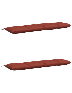 Cuscini per Panchina VIANEN 2 pz 100% Poliestere Rosso 2